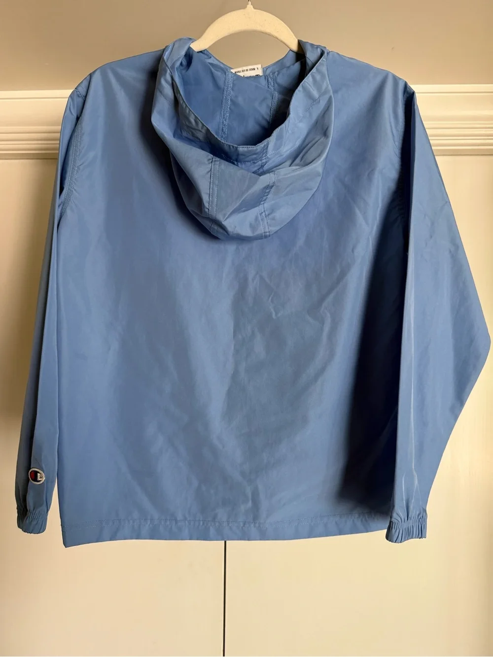 Champion Light Blue Kids Rain Jacket with Tar Heels Logo